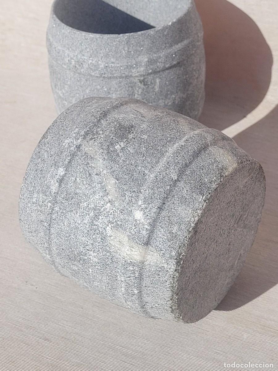 Vintage: Dos vasos de piedra (copas), vintage - Foto 3