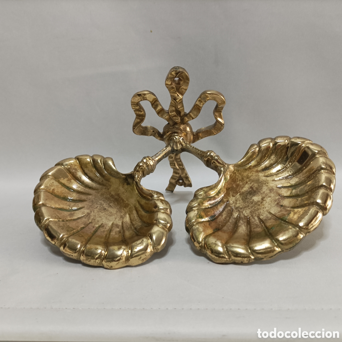 Vintage: Jabonera doble en bronce vintage - Foto 1