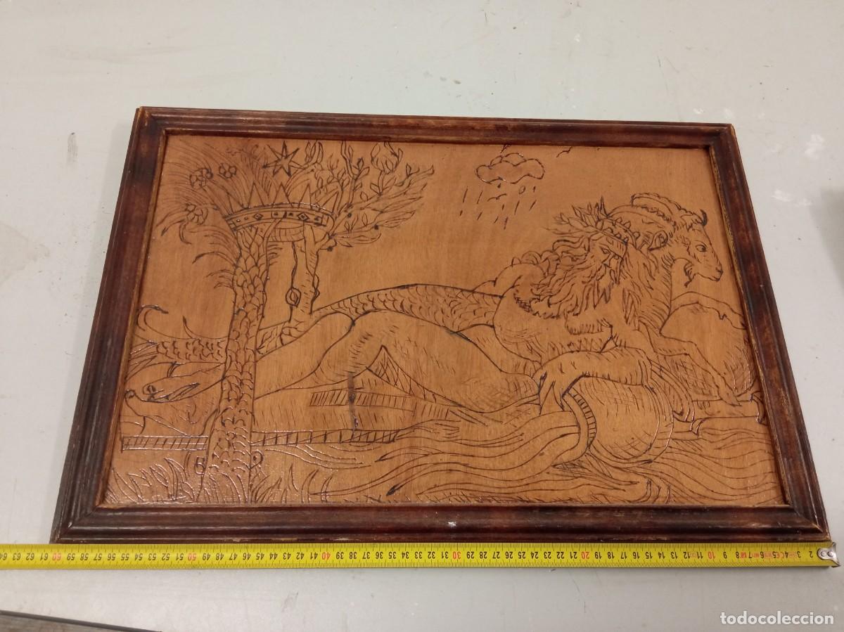 Vintage: Cuadro sobre madera mitologia