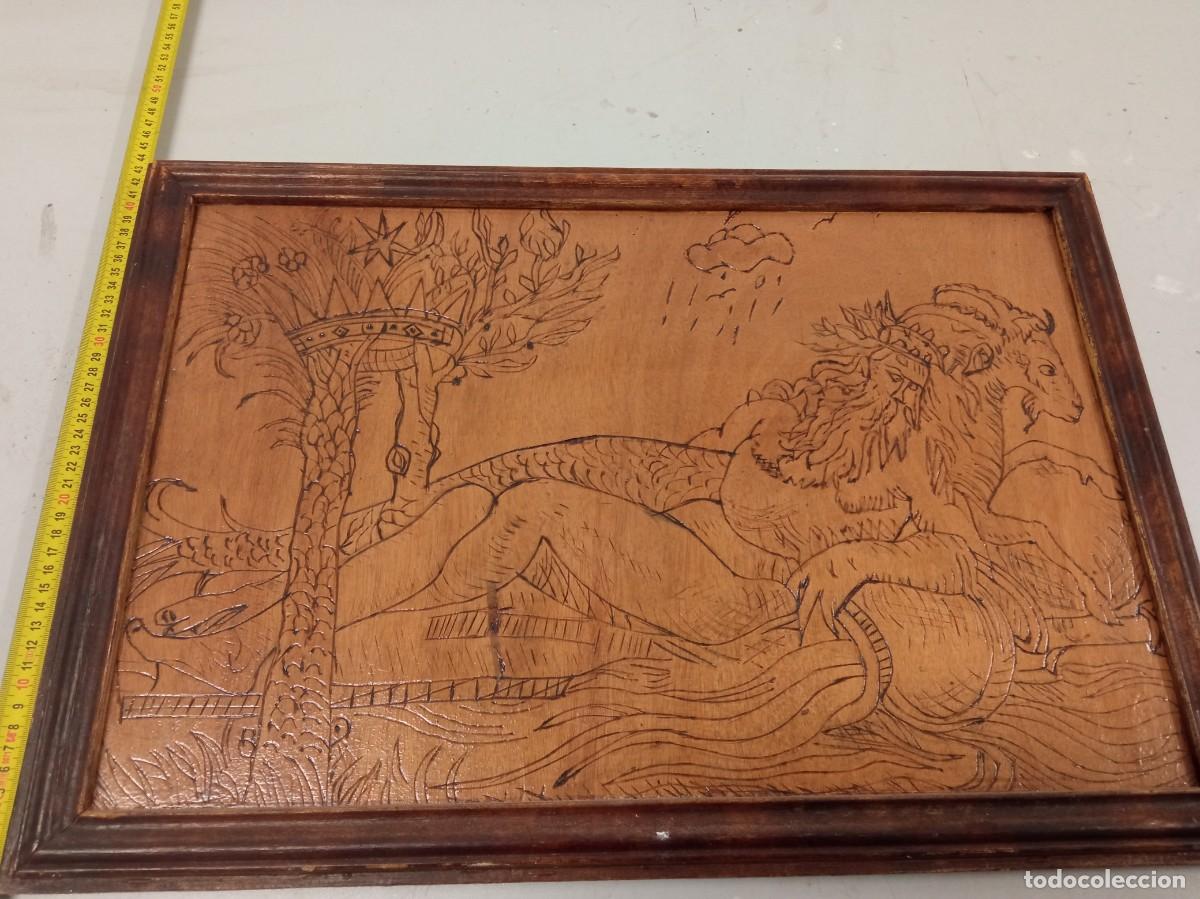 Vintage: Cuadro sobre madera mitologia - Foto 2