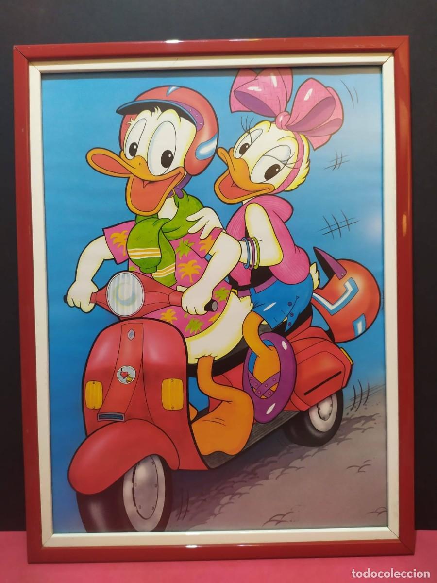 precioso cuadro enmarcado del pato donald y dai - Compra venta en  todocoleccion