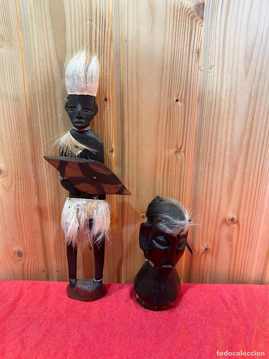Vintage: FIGURAS MADERA AFRICANOS - Foto 2