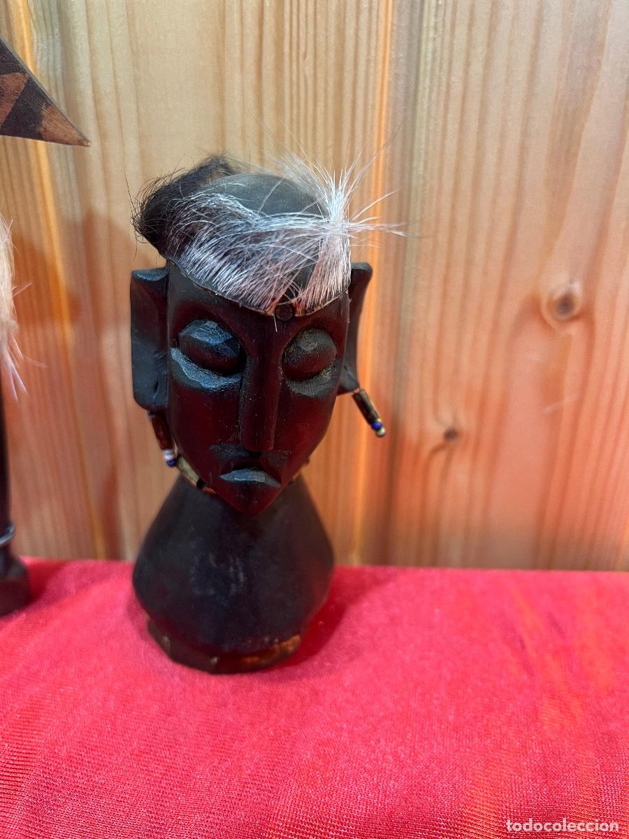 Vintage: FIGURAS MADERA AFRICANOS - Foto 3