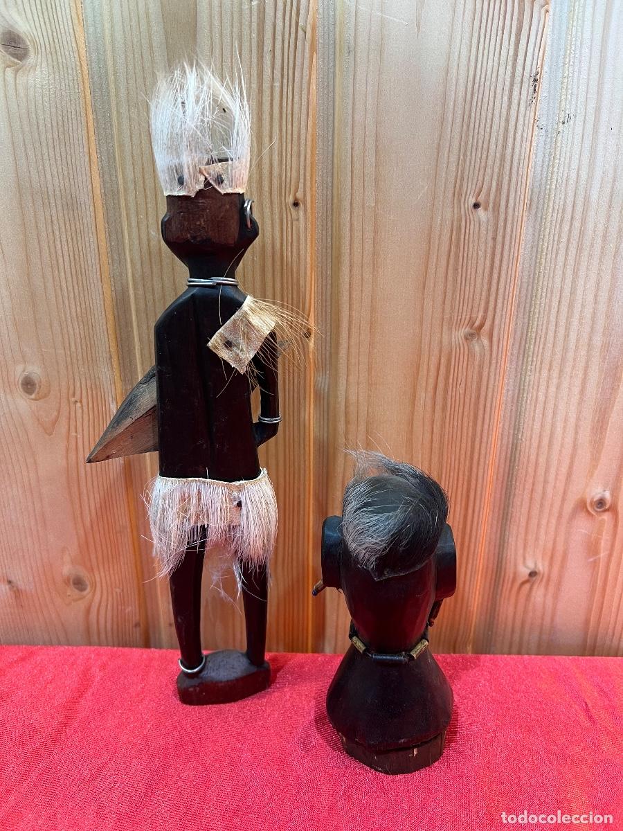 Vintage: FIGURAS MADERA AFRICANOS - Foto 4