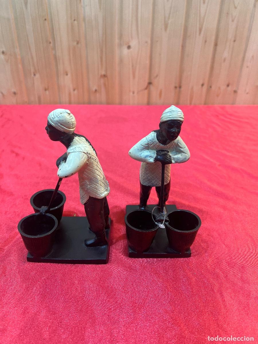 Vintage: PAREJA FIGURAS BRONCE PALILLEROS - Foto 3