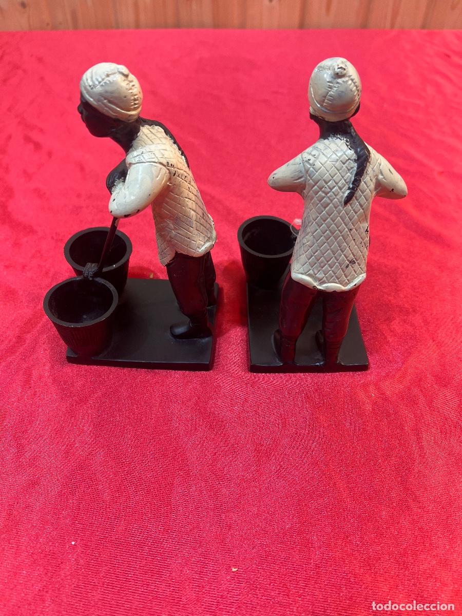 Vintage: PAREJA FIGURAS BRONCE PALILLEROS - Foto 4