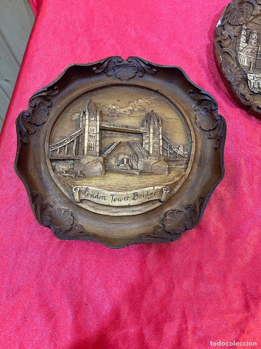 Vintage: LOTE 3 PLATOS MADERA - Foto 4