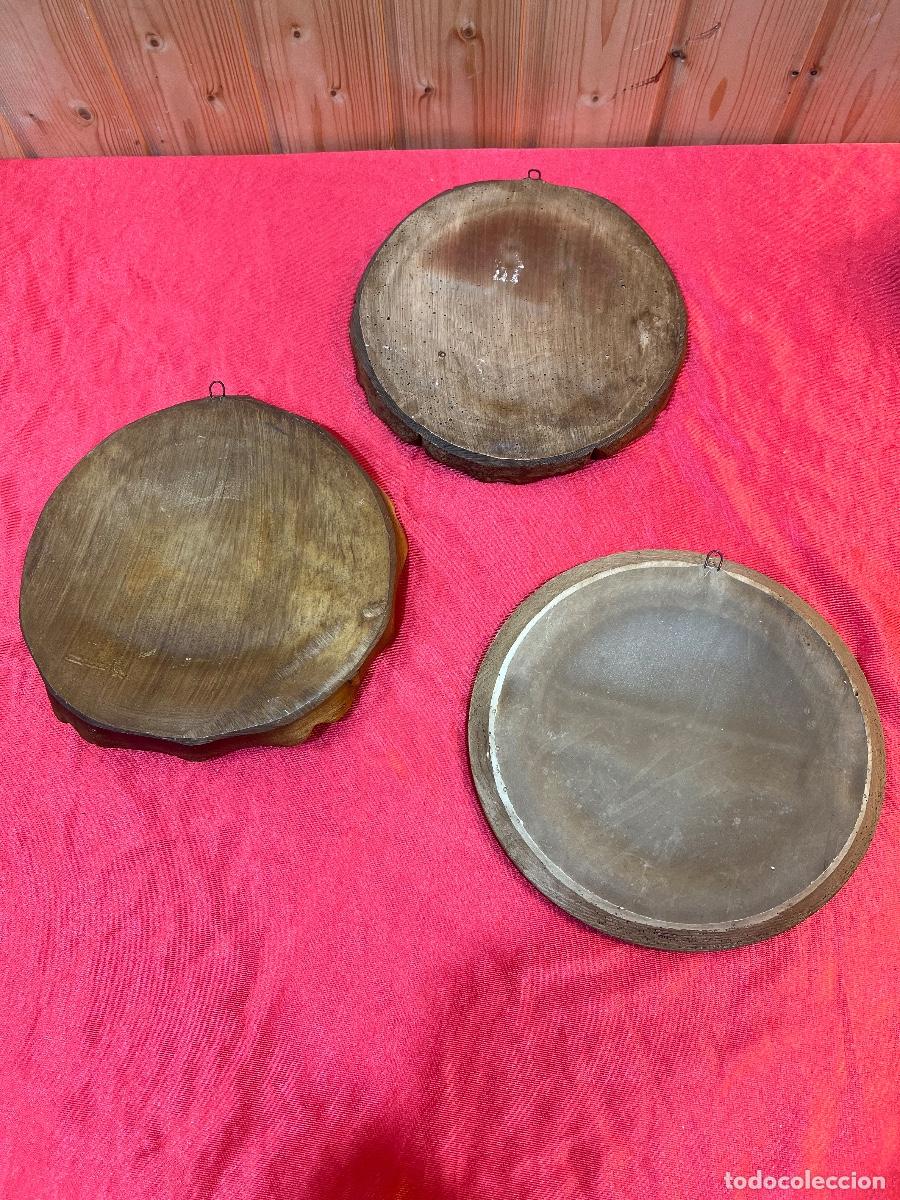 Vintage: LOTE 3 PLATOS MADERA - Foto 5