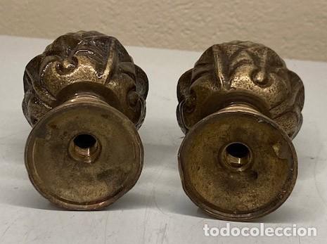 Vintage: Dos pomos de lat&oacute;n macizo - Foto 2