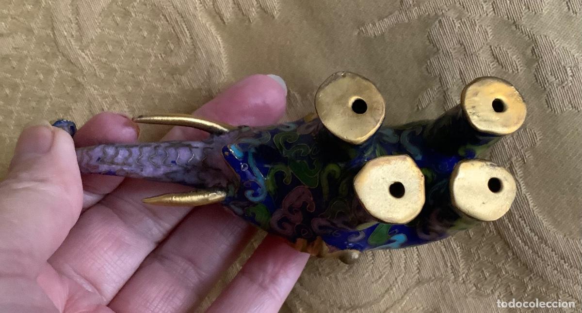 Vintage: CLOISONNE ELEFANTE BRONCE ESMALTADO - Foto 12