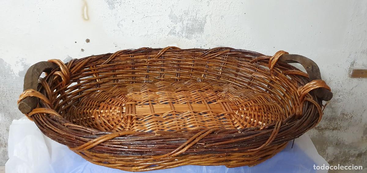 Vintage: CESTA GRANDE ALARGADA PARA DECORACI&Oacute;N - Foto 1