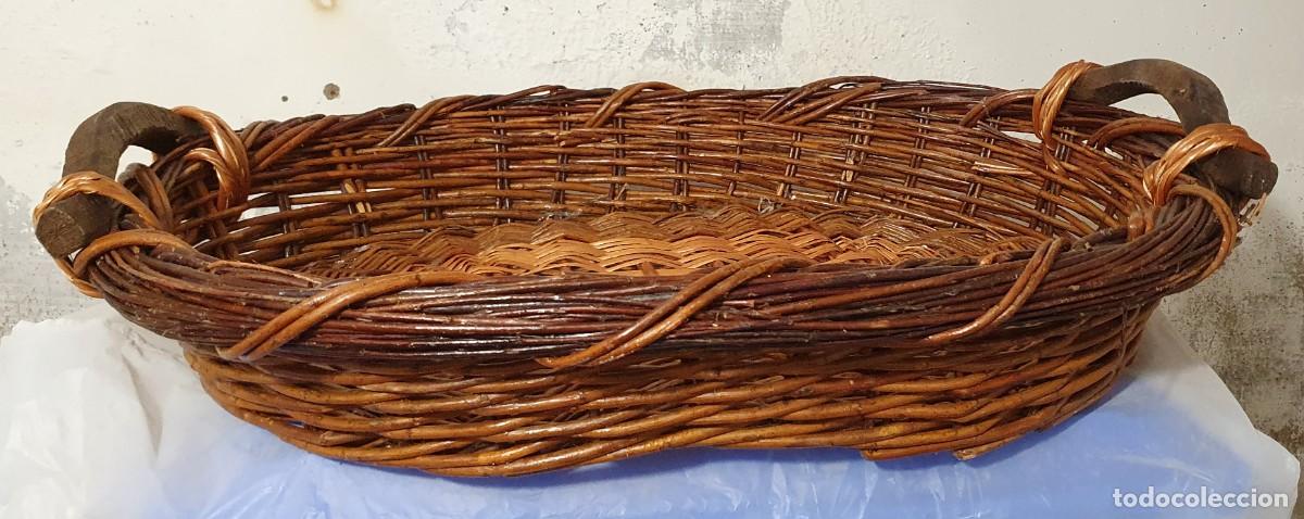 Vintage: CESTA GRANDE ALARGADA PARA DECORACI&Oacute;N - Foto 2