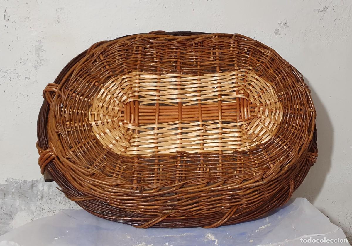 Vintage: CESTA GRANDE ALARGADA PARA DECORACI&Oacute;N - Foto 3