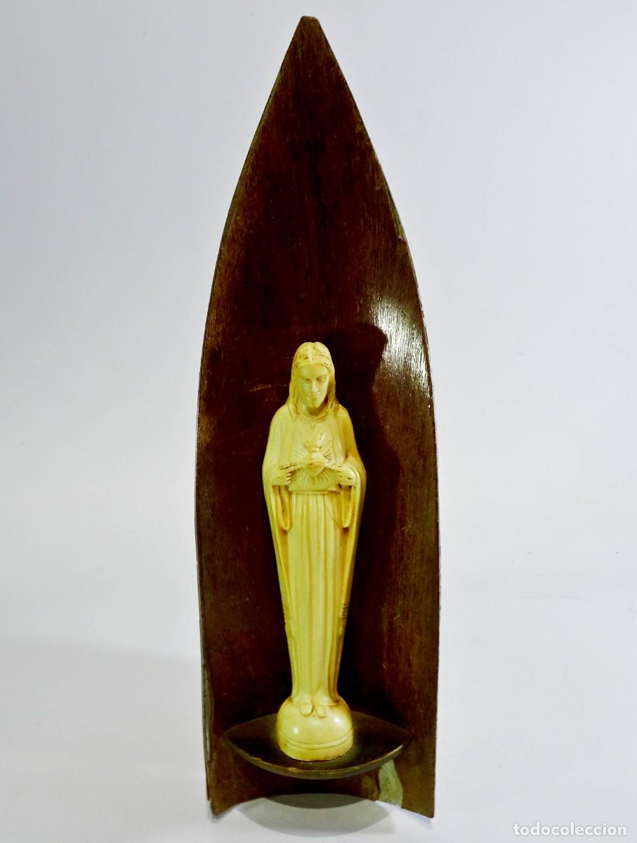 Vintage: FIGURA SAGRADO CORAZ&Oacute;N DE JES&Uacute;S BAQUELITA