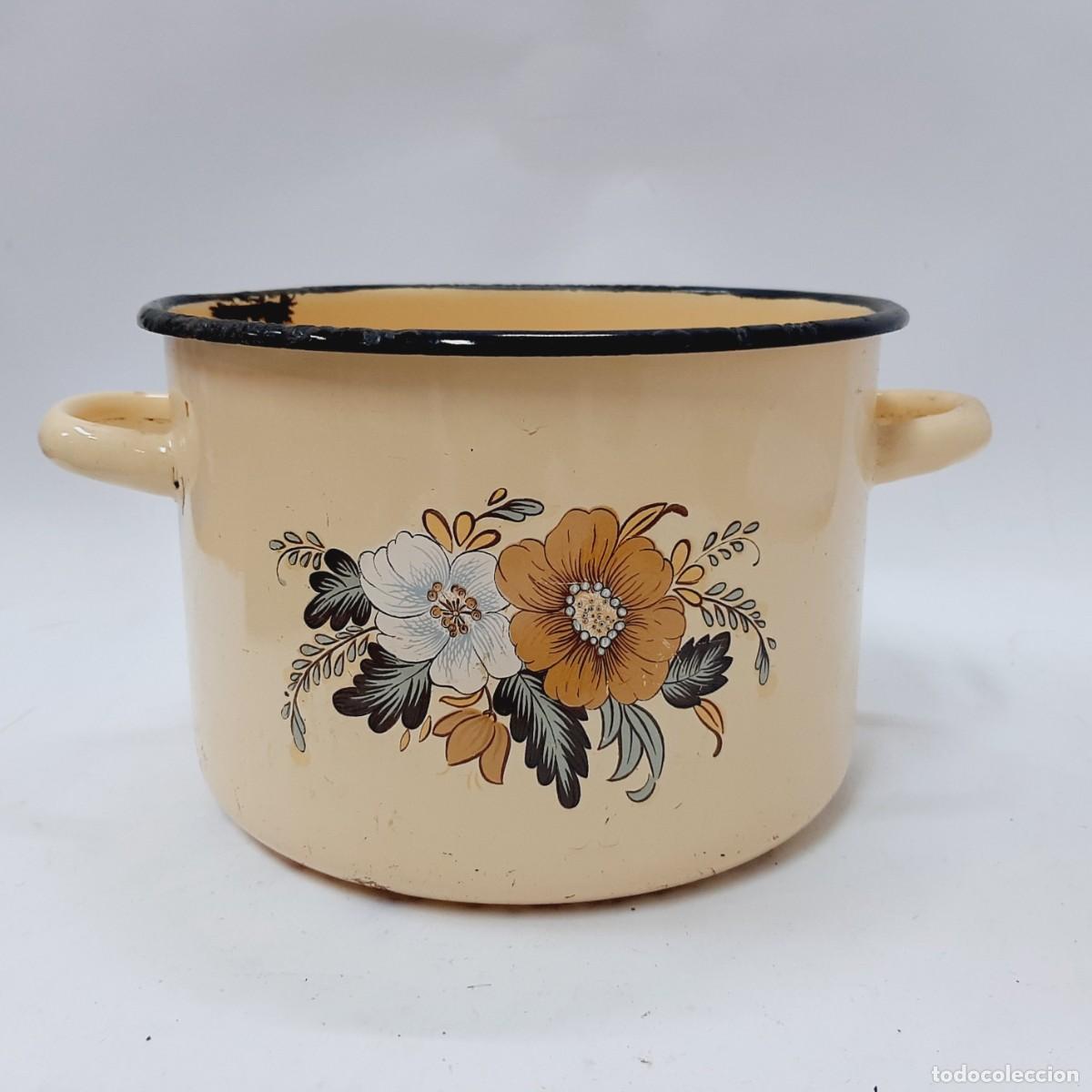 Vintage: Olla de cocina de esmalte vintage (8.3)