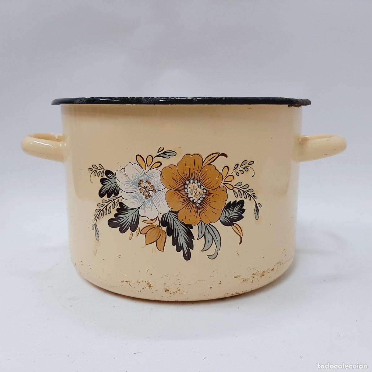 Vintage: Olla de cocina de esmalte vintage (8.3) - Foto 4