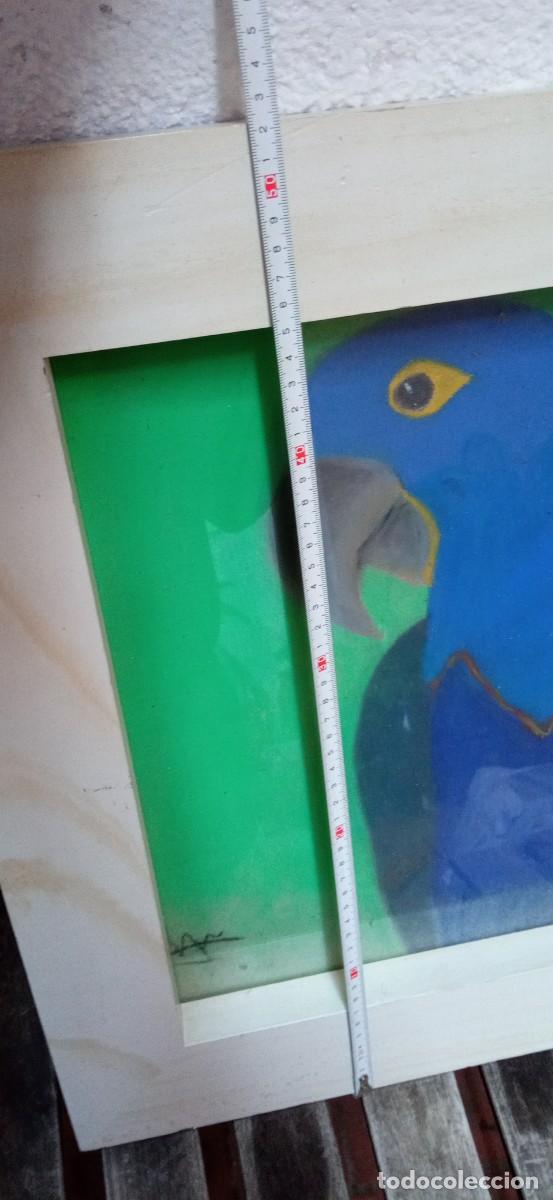 Vintage: GRAN DIBUJO LORO ENMARCADO - Foto 7