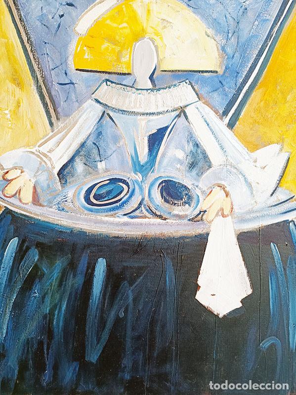 Vintage: CUADRO DE PINTURA ACRILICO DE FIGURA &rdquo; MENINA &rdquo;