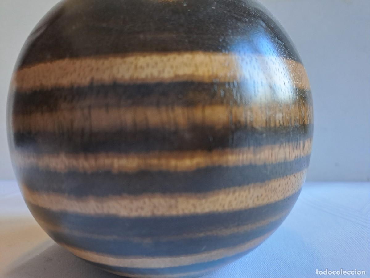 Vintage: Portavelas de madera de forma esf&eacute;rica - Foto 2