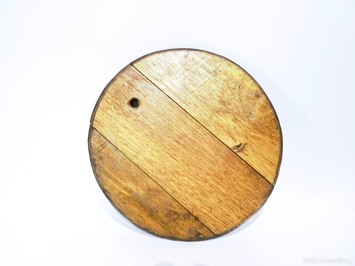 TABLA MADERA TAPA DE BARRIL DE VINO