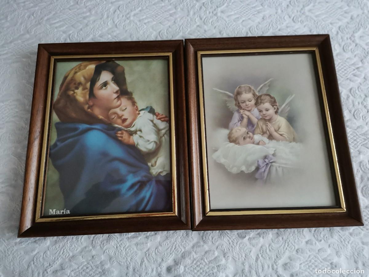 Vintage: Pareja cuadros religiosos