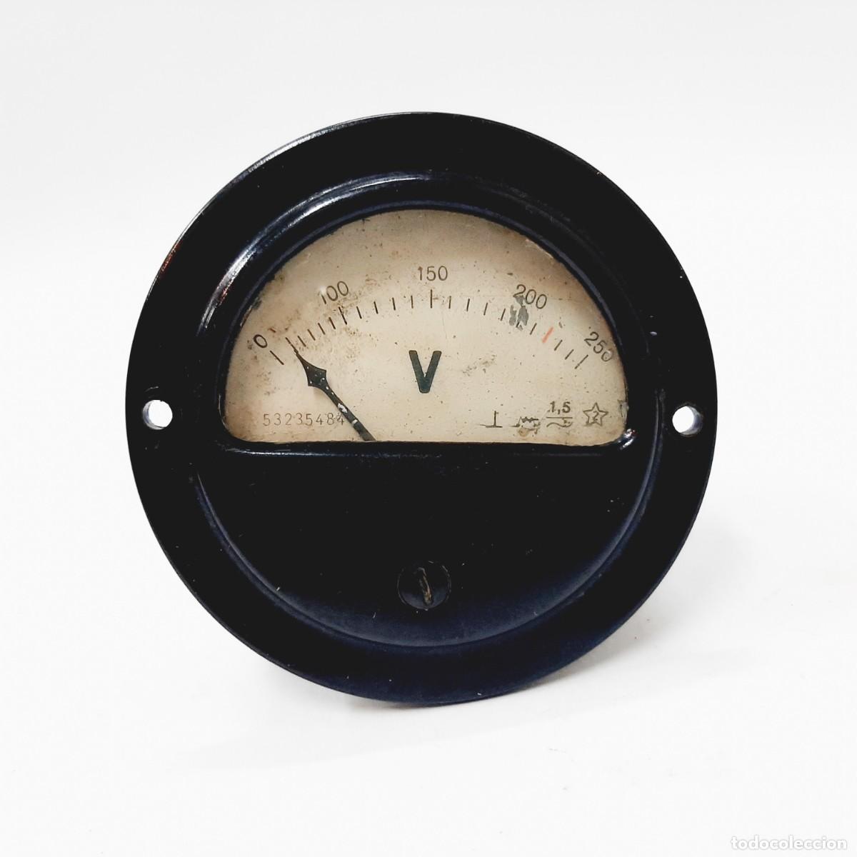 Vintage: Volt&iacute;metro redondo de baquelita vintage (8.5)