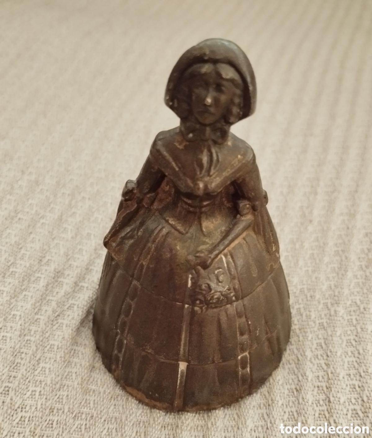 Vintage: CAMPANA DE BRONCE FORMA MUJER - Foto 1