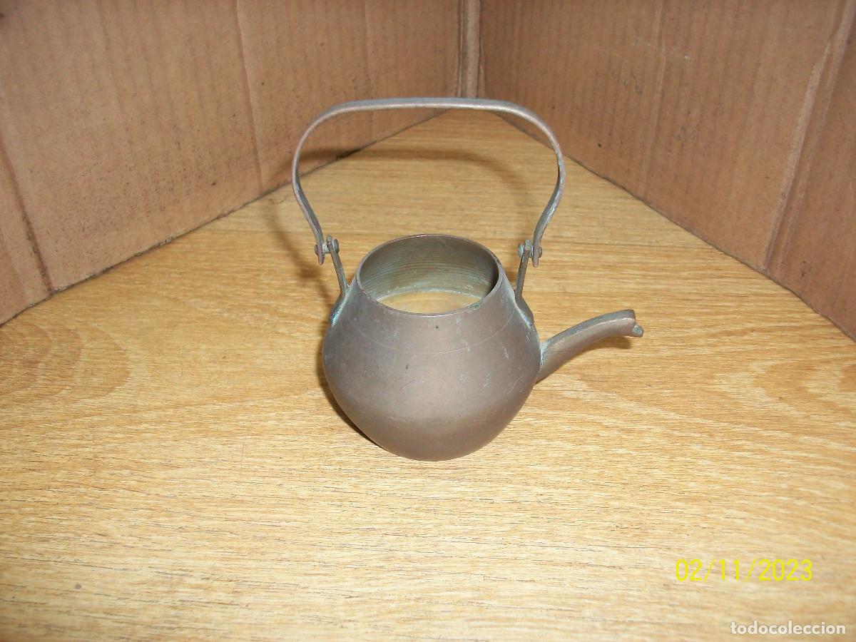 Vintage: ANTIGUA TETERA O PAVA DE BRONCE - Foto 1