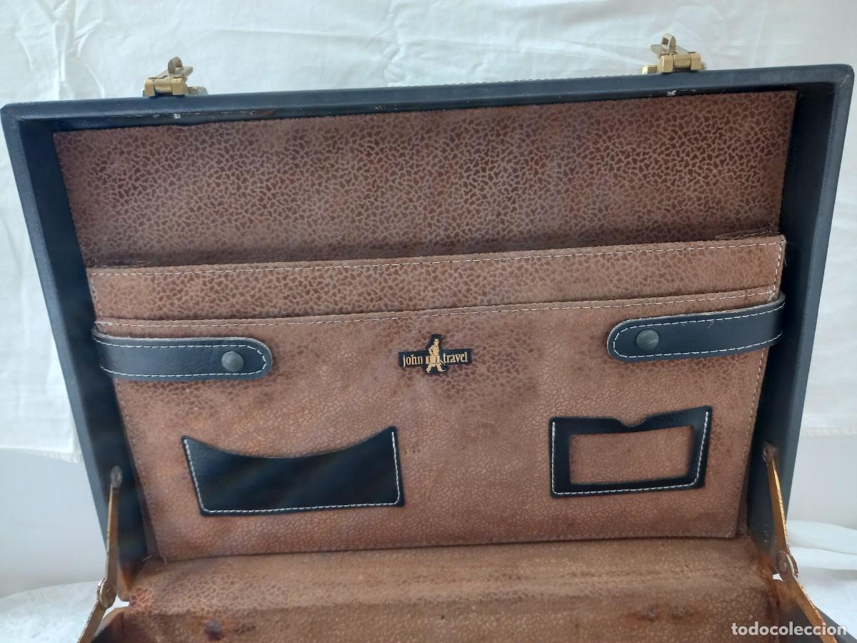 Vintage: malet&iacute;n de cuero John Travel - Foto 4