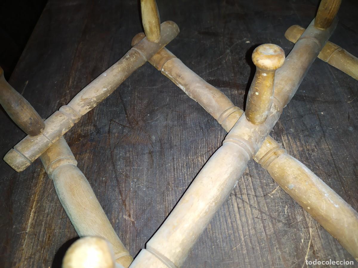 Vintage: PERCHERO DE MADERA EXTENSIBLE TIPO CA&Ntilde;A - Foto 3