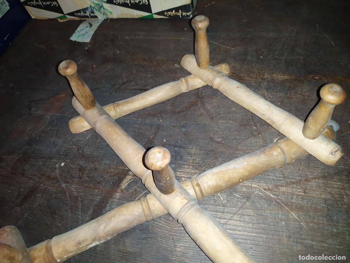 Vintage: PERCHERO DE MADERA EXTENSIBLE TIPO CA&Ntilde;A - Foto 5