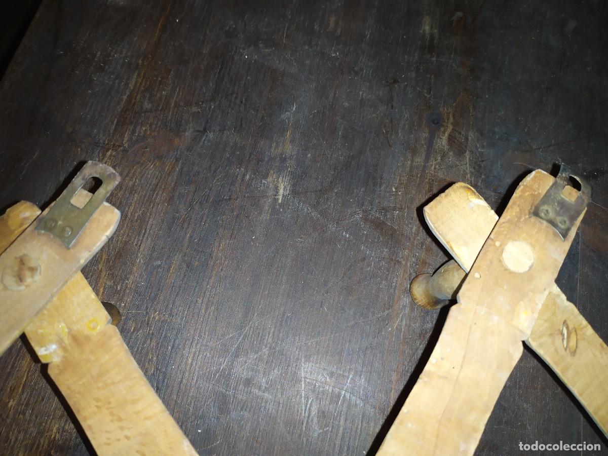 Vintage: PERCHERO DE MADERA EXTENSIBLE TIPO CA&Ntilde;A - Foto 7