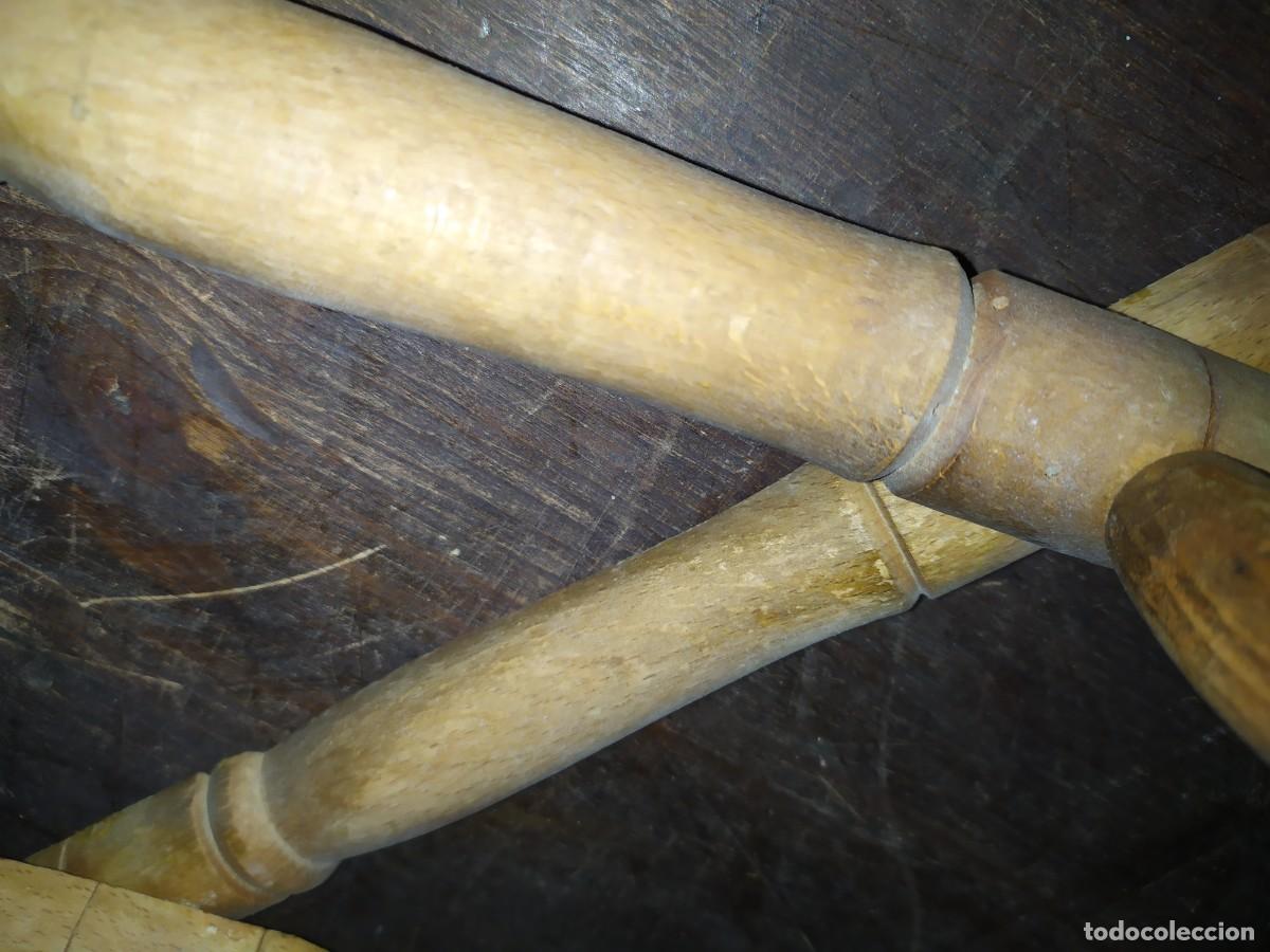 Vintage: PERCHERO DE MADERA EXTENSIBLE TIPO CA&Ntilde;A - Foto 9
