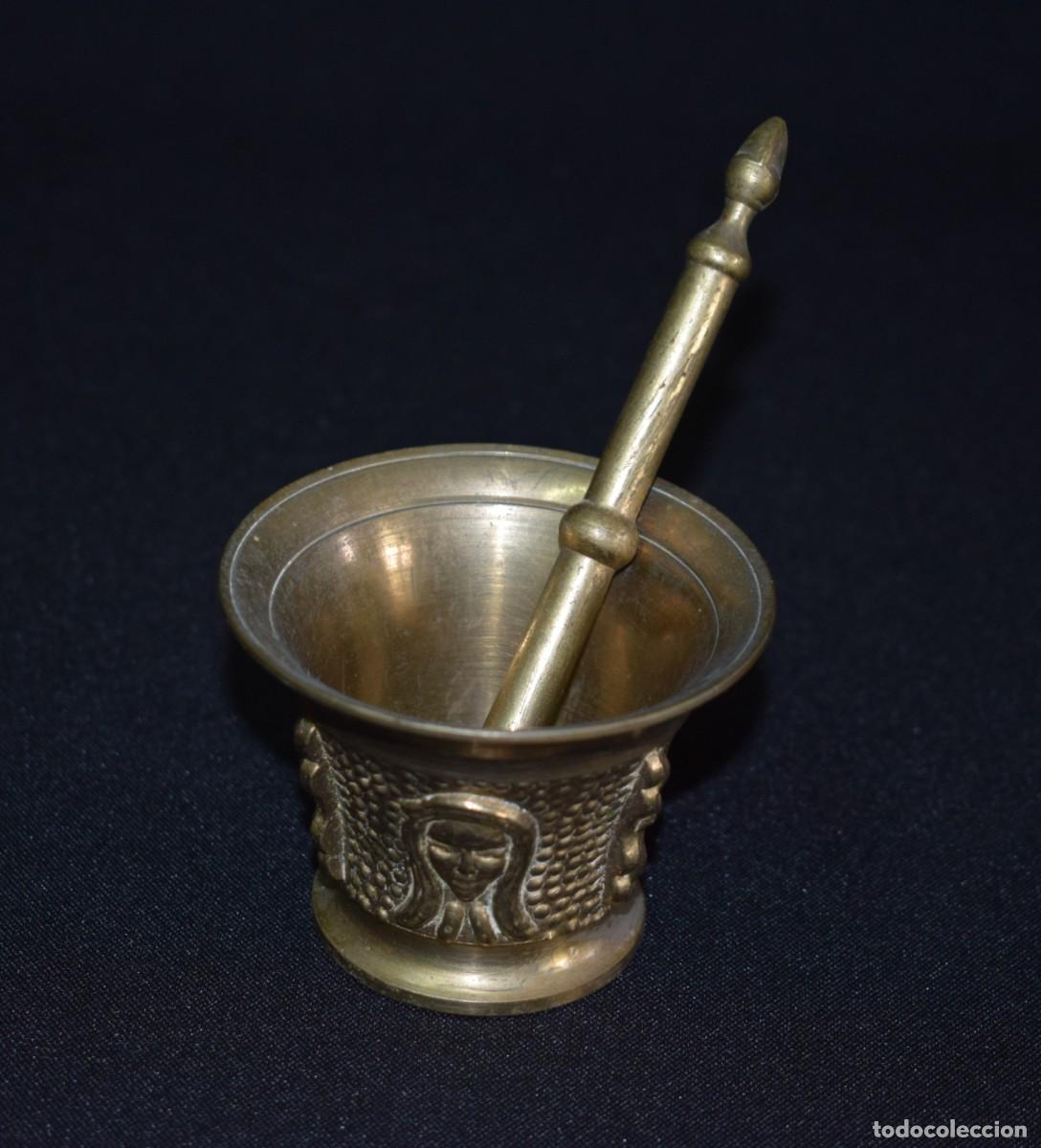 Vintage: Antiguo almirez o mortero de bronce