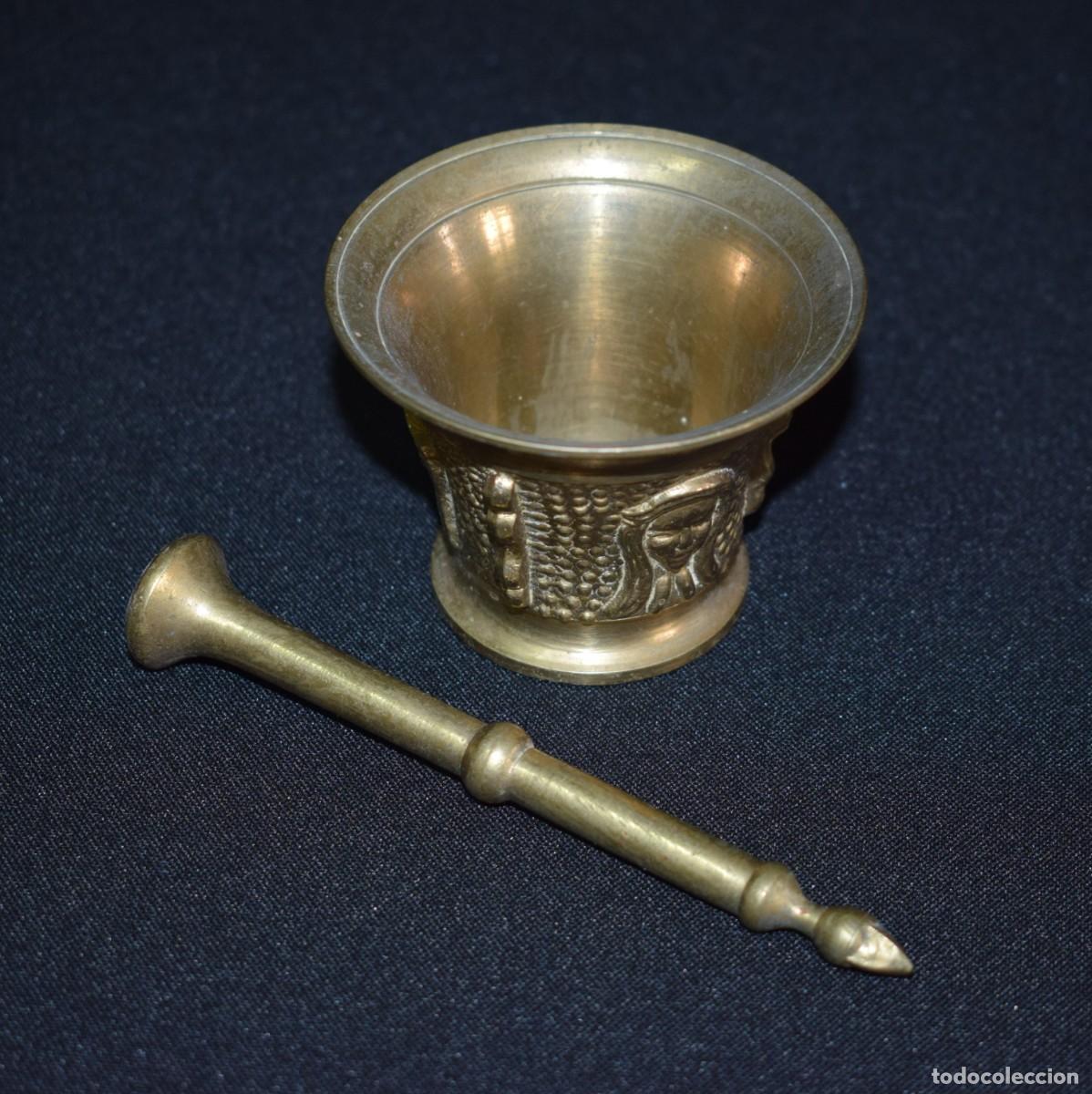 Vintage: Antiguo almirez o mortero de bronce - Foto 4
