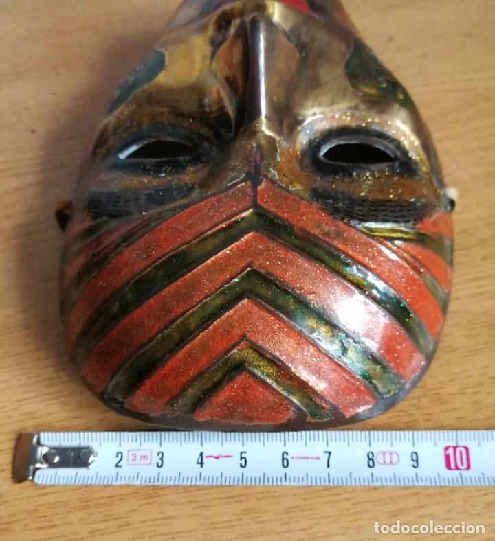 Vintage: ANTIGUA M&Aacute;SCARA BRONCE, VINTAGE. - Foto 6