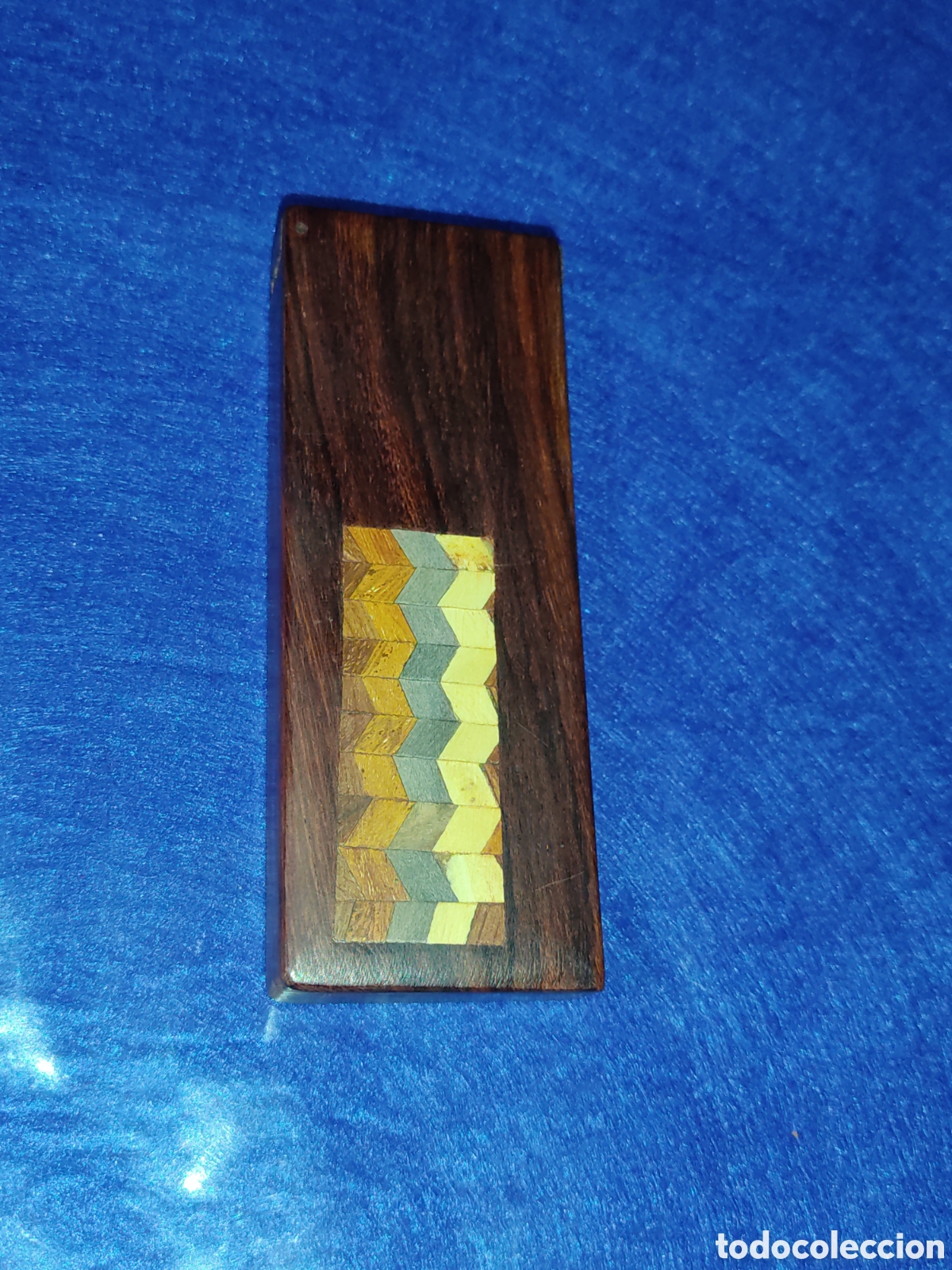 Vintage: Peque&ntilde;a pitillera de madera con taracea, vintage. - Foto 4