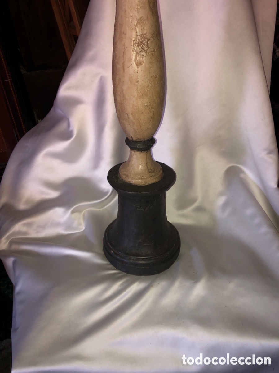 Vintage: CANDELABRO DE RESINA IMITACION MADERA - Foto 2