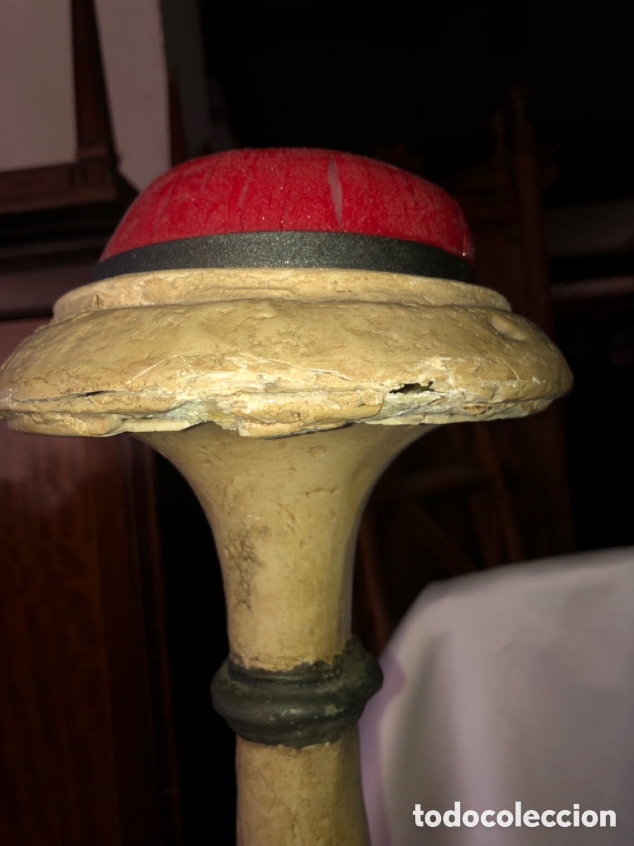 Vintage: CANDELABRO DE RESINA IMITACION MADERA - Foto 3