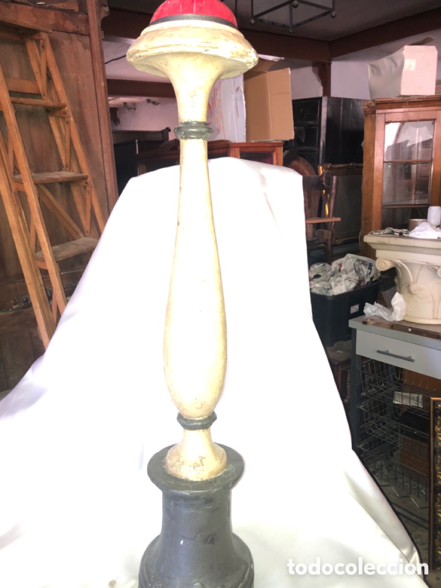 Vintage: CANDELABRO DE RESINA IMITACION MADERA - Foto 4