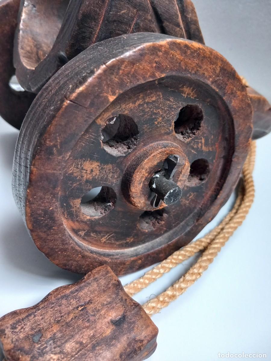 Vintage: BOTELLERO DE MADERA CON FORMA DE CA&Ntilde;&Oacute;N - Foto 5