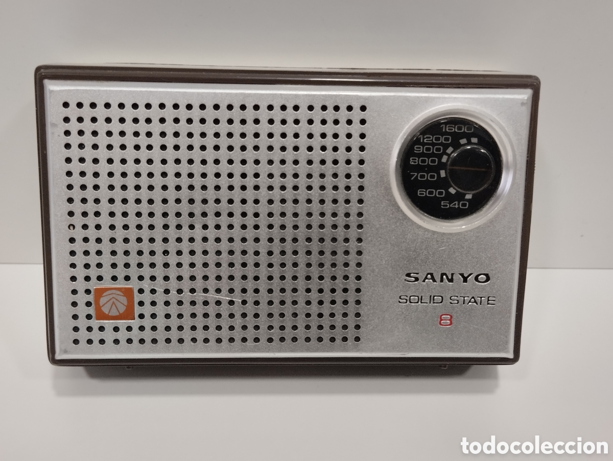 Vintage: RADIO COLECCI&Oacute;N TRANSISTOR VITANGE SANYO SOLID STATE 8 AM FUNCIONANDO - Foto 6