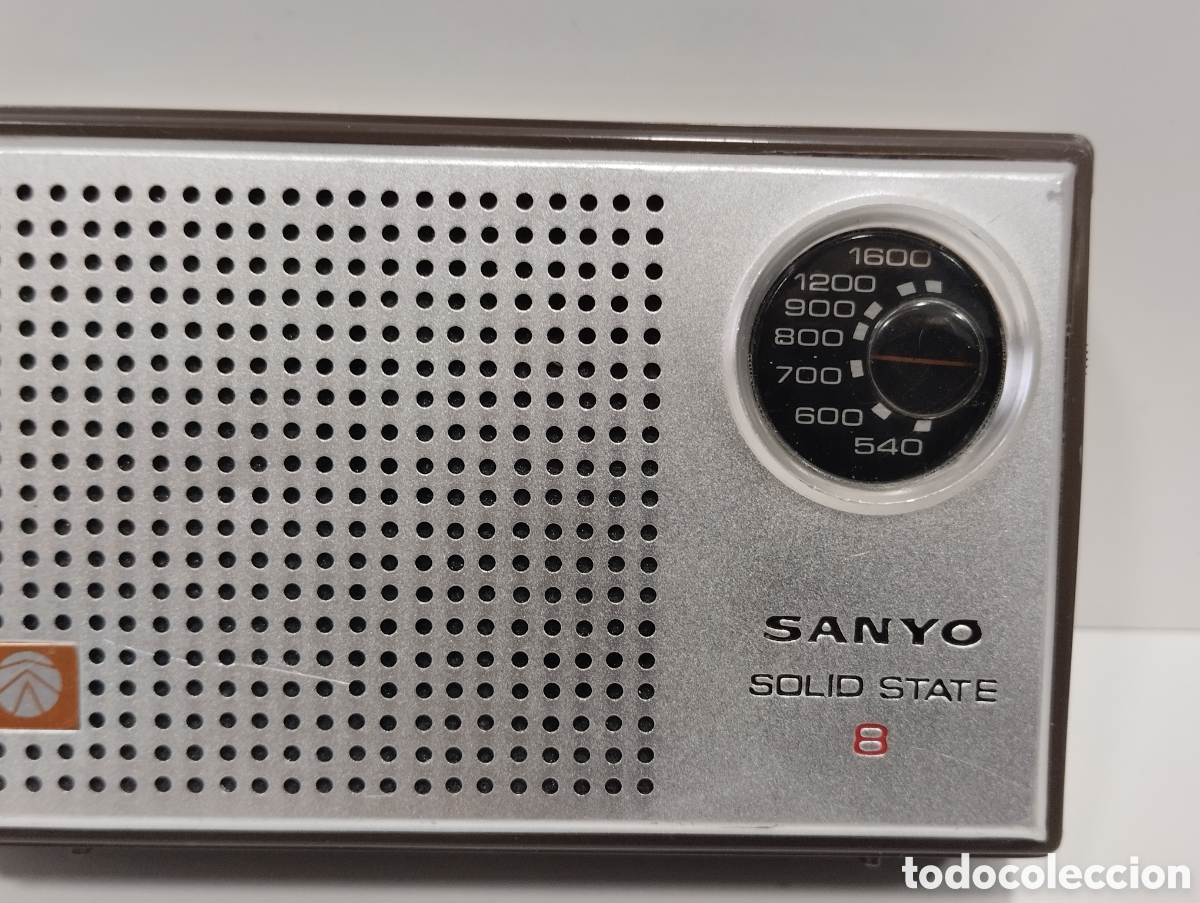 Vintage: RADIO COLECCI&Oacute;N TRANSISTOR VITANGE SANYO SOLID STATE 8 AM FUNCIONANDO - Foto 7
