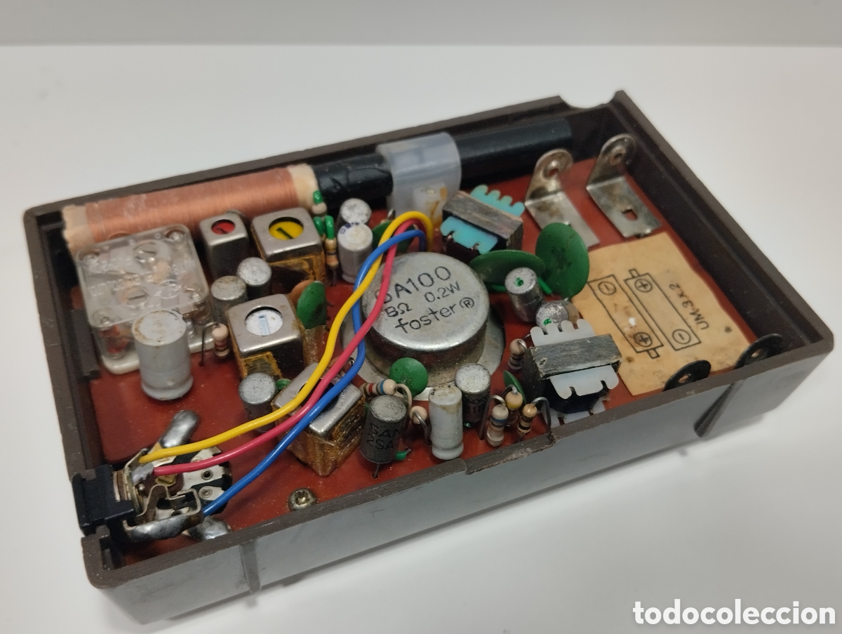 Vintage: RADIO COLECCI&Oacute;N TRANSISTOR VITANGE SANYO SOLID STATE 8 AM FUNCIONANDO - Foto 9
