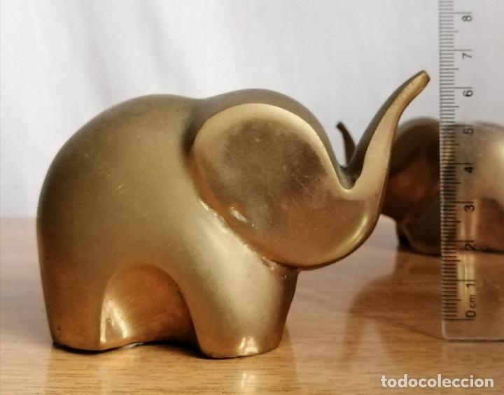 Vintage: TRES ELEFANTES DE BRONCE VINTAGE. - Foto 4