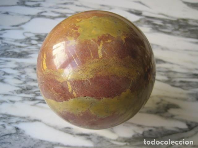 Vintage: PRECIOSA BOLA DE M&Aacute;RMOL VETEADO - ESFERA - REMATE DE ESCALERA