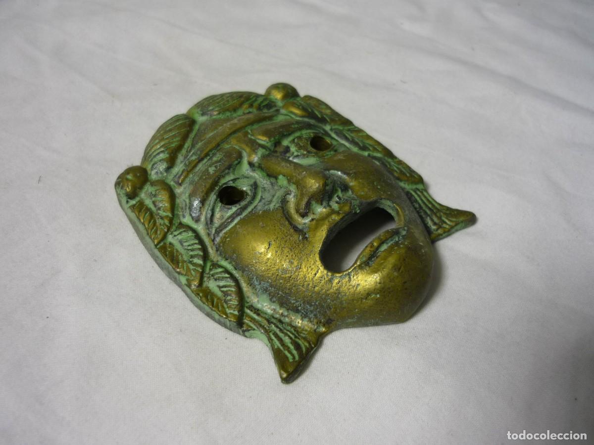 Vintage: M&aacute;scara de bronce para colgar Teatro - Foto 2