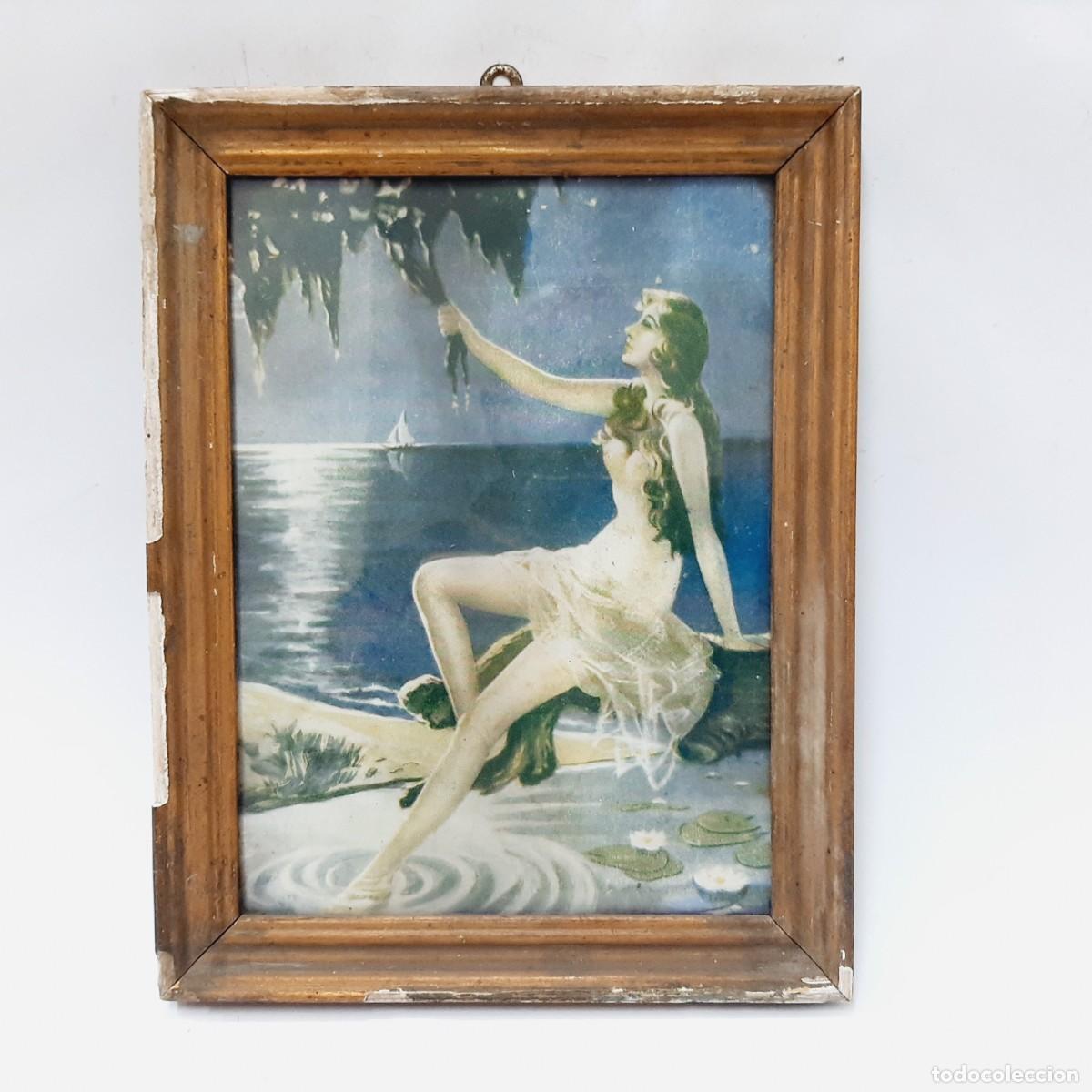 Vintage: Mujer en isla Vintage Print (14.3)