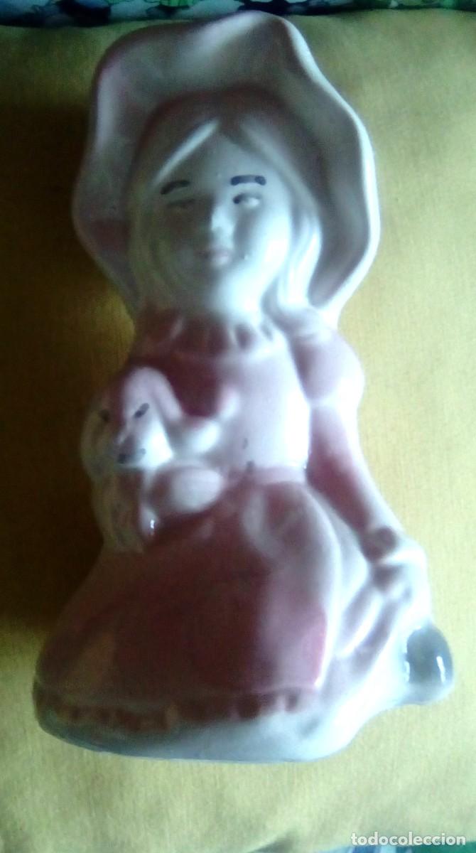 Vintage: FIGURA NI&Ntilde;A CON PERRITO - Foto 3