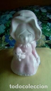 Vintage: FIGURA NI&Ntilde;A CON PERRITO